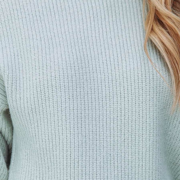 Vici Ready Set Snow Turtleneck Knit Sweater Sage NEW - Picture 3 of 5